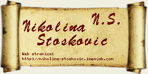 Nikolina Stošković vizit kartica